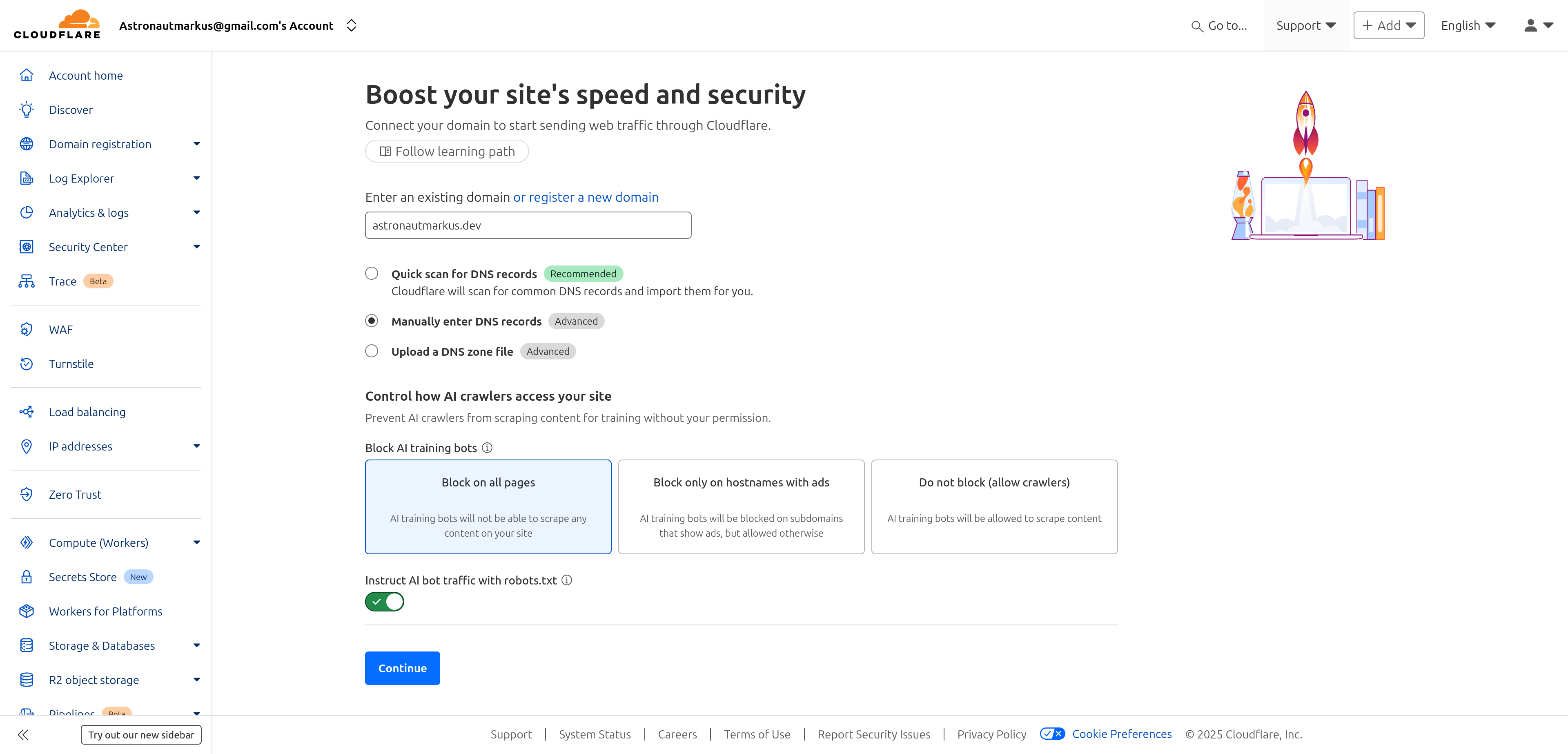 Cloudflare Add Domain